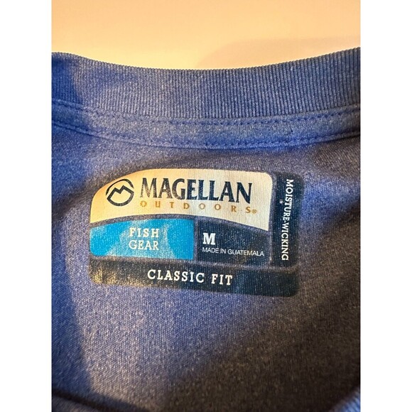 Magellan Outdoors Fishing Gear Shirt. Size M. Casting Crew Orange/Blue Trim - Picture 2 of 6